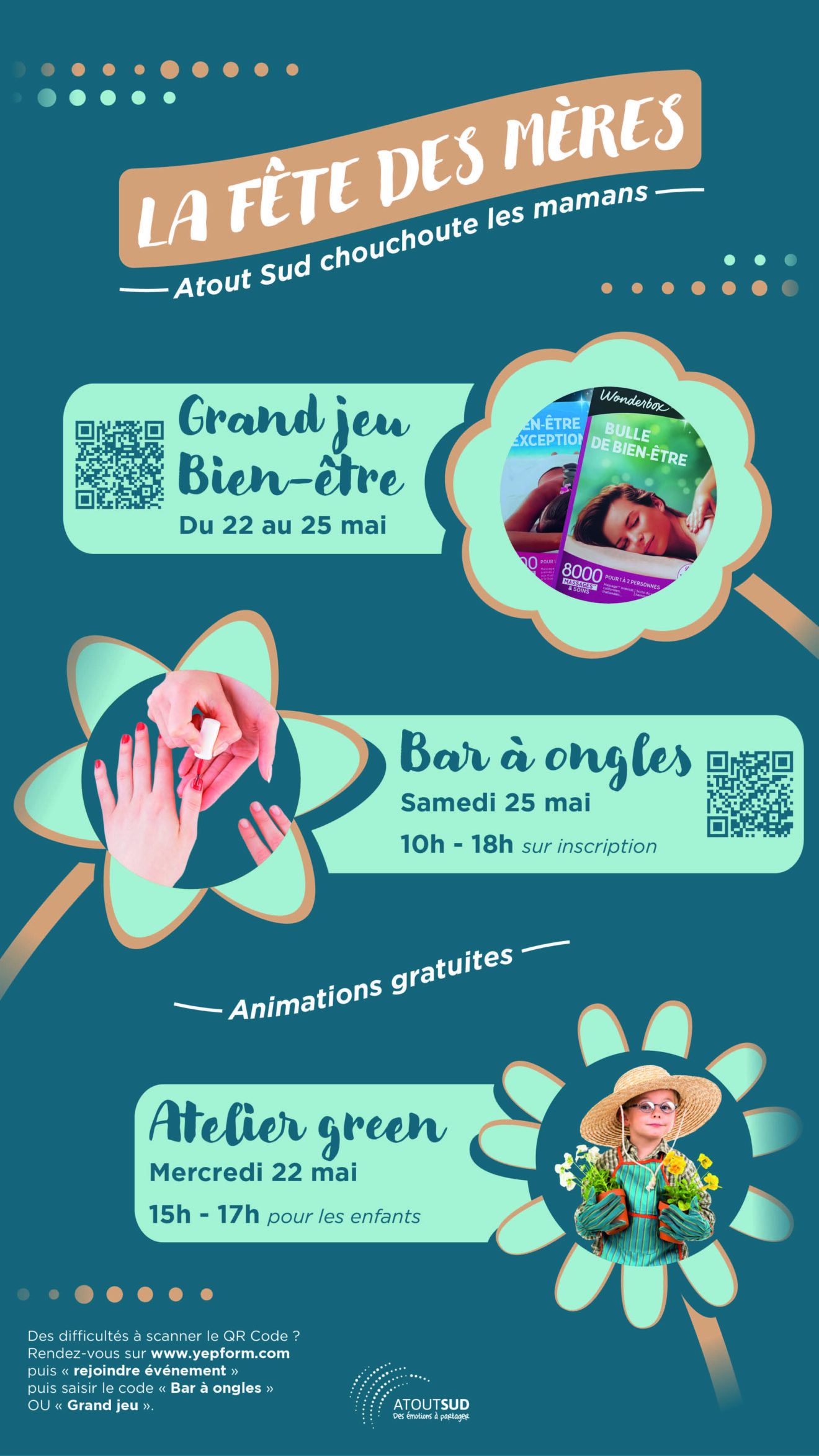 Animations pour la fête des mères dans le centre commercial Atout Sud ...