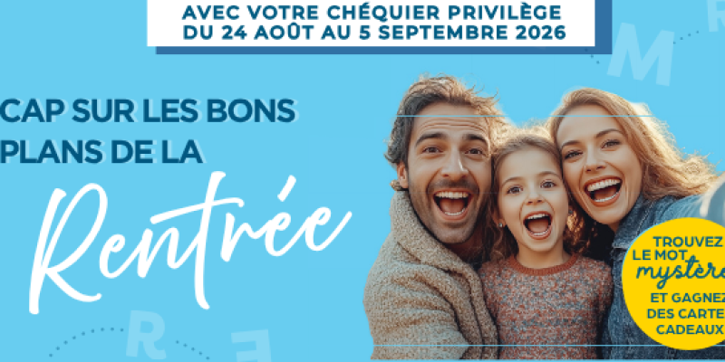 chéquier rentrée 2026